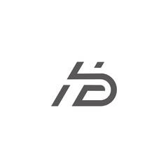 letter hb lines art geometric concept vector