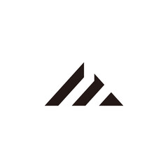 triangle stripes geometric line design logo vector