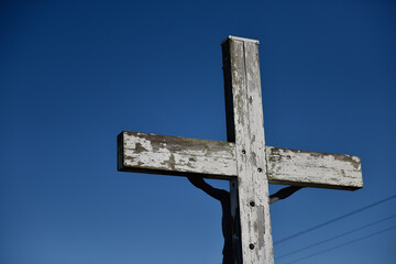 cross on blue sky