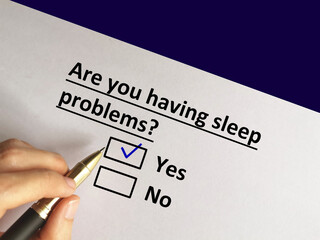 Questionnaire about sleep disorder