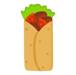 Vector illustration of a warm kebab, restaurant and culinary theme, perfect for advertising food products