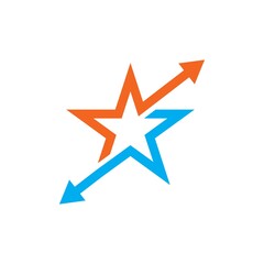 faster star arrow vector  icon illustration design