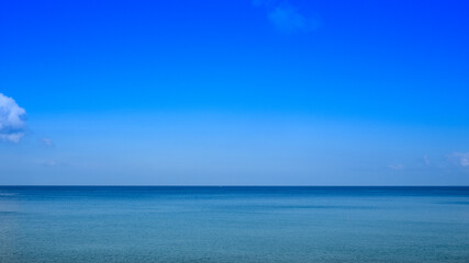 Tropical blue sky and sea completely empty - copy space ad space 