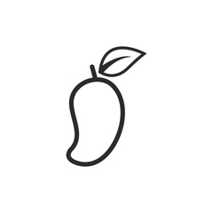 mango fruit line vector illustration design