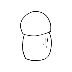 boletus mushroom sketch hand drawn doodle. single element for design card, icon, poster, vector, monochrome, minimalism. nature, plant, food.