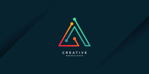Creative logo technology with triangle shape Premium Vector Part 1