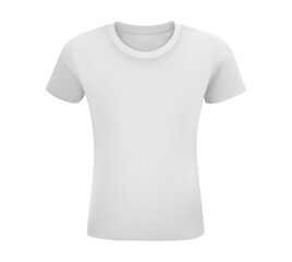 Men white and black t-shirt mockup. Front and back isolated on a white background. Black, gray and white front design. Vector template.