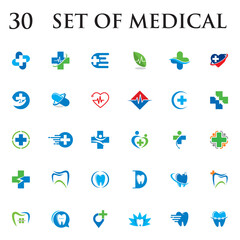 Fototapeta premium set of medical vector , set of pharmacy logo