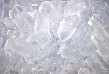 Ice cubes close-up background