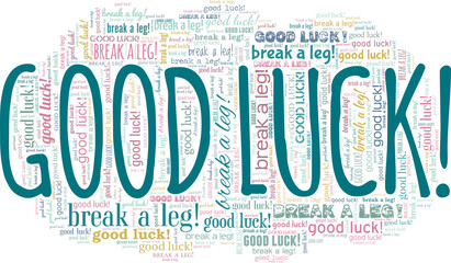 Good luck! vector illustration word cloud isolated on a white background.