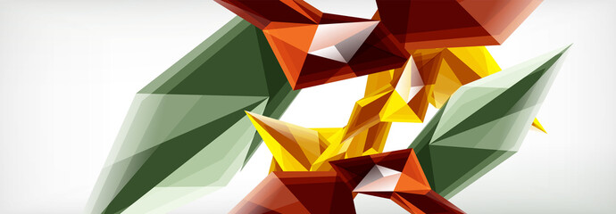 Vector 3d triangles and pyramids abstract background for business or technology presentations, internet posters or web brochure covers