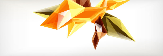 Vector 3d triangles and pyramids abstract background for business or technology presentations, internet posters or web brochure covers