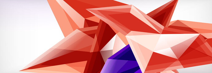 Vector 3d triangles and pyramids abstract background for business or technology presentations, internet posters or web brochure covers