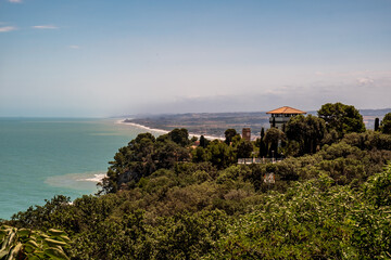 The beautiful sea of Sirolo in Conero after a big storm, Ancona province, Marche region.