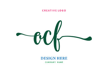 Obraz premium OCF lettering logo is simple, easy to understand and authoritative