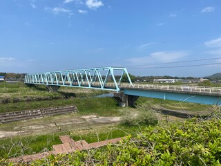 田舎のそれなりの大きさのトラス橋