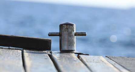 marine cleat of pier for ship pier