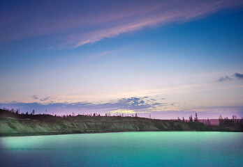 sunrise over the lake