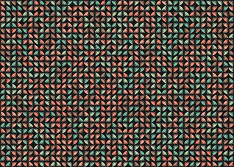 Abstract Geometric Pattern generative computational art illustration