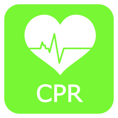 heart cpr medical icon vector design	
