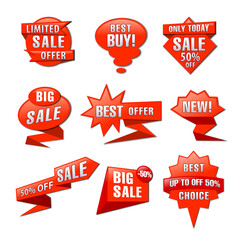 advertising colorful tags