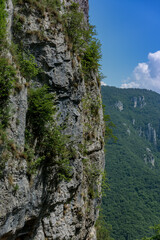 Rock walls in the mountains