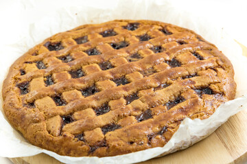 Tasty tart with homemade fig jam