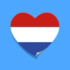 I love Netherlands flag heart