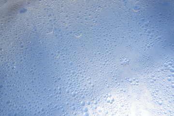 water drops on blue