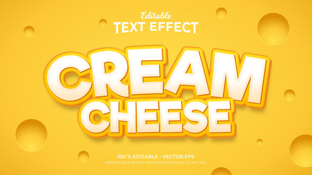 Cream Cheese 3d Style Editable Text Effects