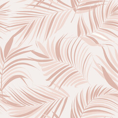 Palm leaf vector seamless pattern