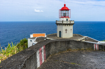 lighthouse on the coast of the S&atilde;o Miguel island