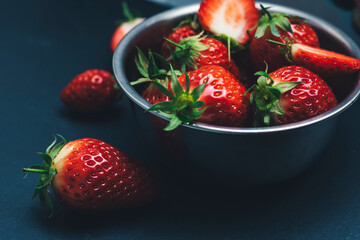 Strawberry and tomato red fruit season