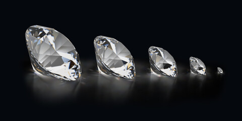 diamonds of different sizes