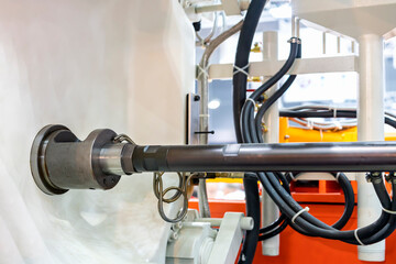 Steel plunger rod tip and chamber component of high pressure die casting machine for transfer...