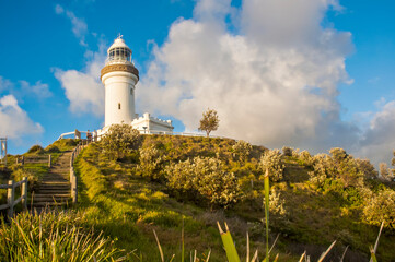 Fototapeta na wymiar Morning view of Byron Bay Lighthouse, the most eastern mainland of Australia, New South Wales, Australia.