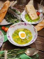 vegetables and soup provence morning in the village