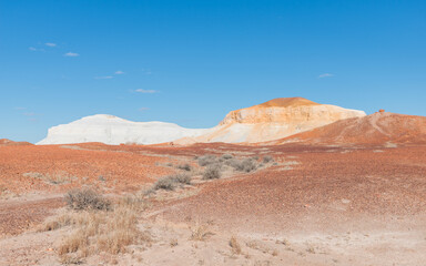 Fototapeta premium Kanku-Breakaways Conservation Park Australian geologic heritage, Famous tourist destination in Coober Pedy, South Australia