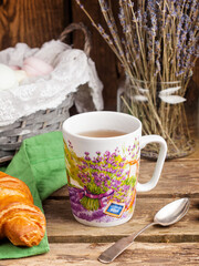 cup of coffee and cookies