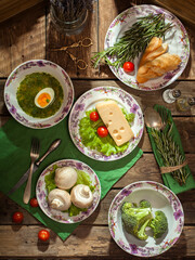 thai noodle soup with shrimps