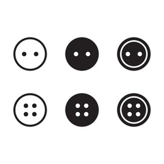 sewing button icon set