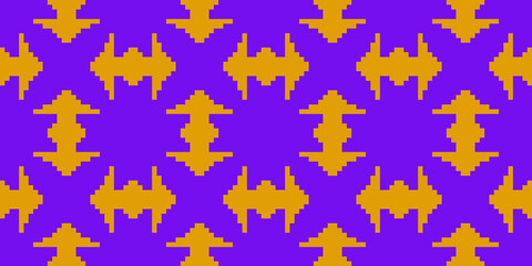 Pixel vector background seamless pattern. Abstract Mosaic