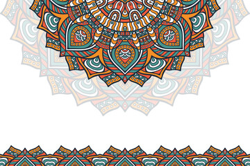Colorful background with mandala template