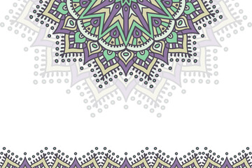 Colorful background with mandala template