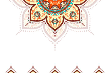 Colorful background with mandala template