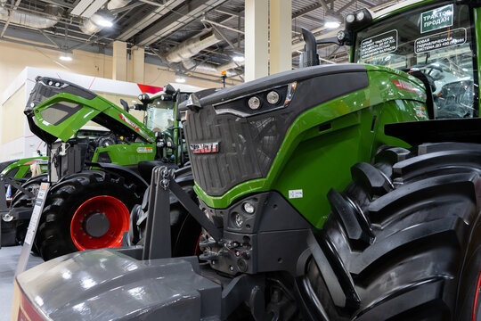 Rostov-on-Don, Russia - February, 2021: Agricultural tractor Fendt 1050 Vario on a "Interagromash" expo