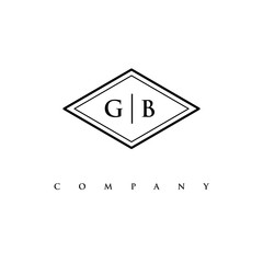 initial GB logo design vector