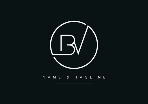 BV B V Creative Modern Black Letters Logo Design with Brush Swoosh Stock  Vector Image & Art - Alamy