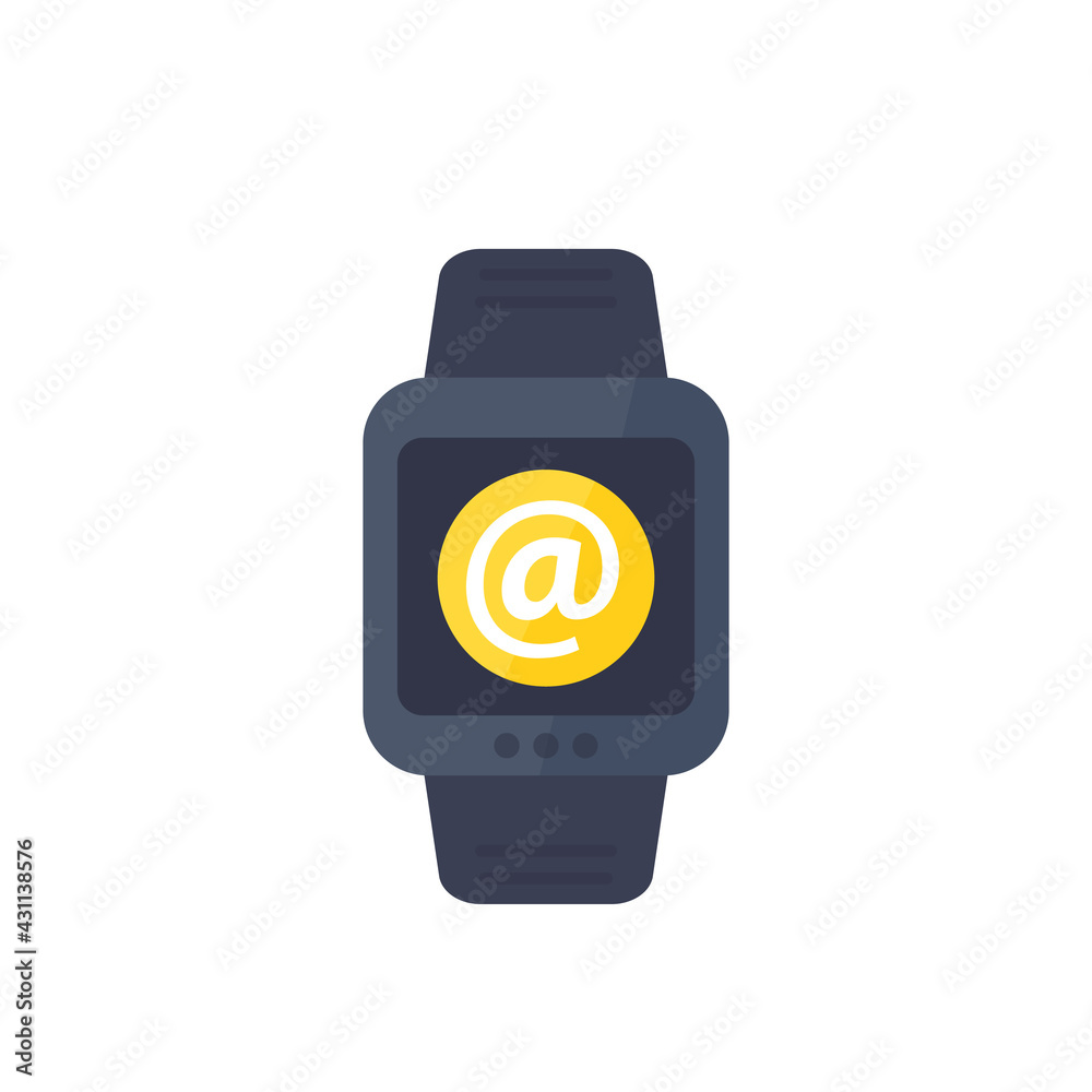 Poster email, mail and smart watch vector icon