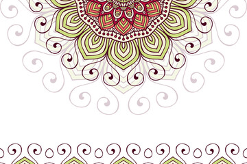 Colorful background with mandala template